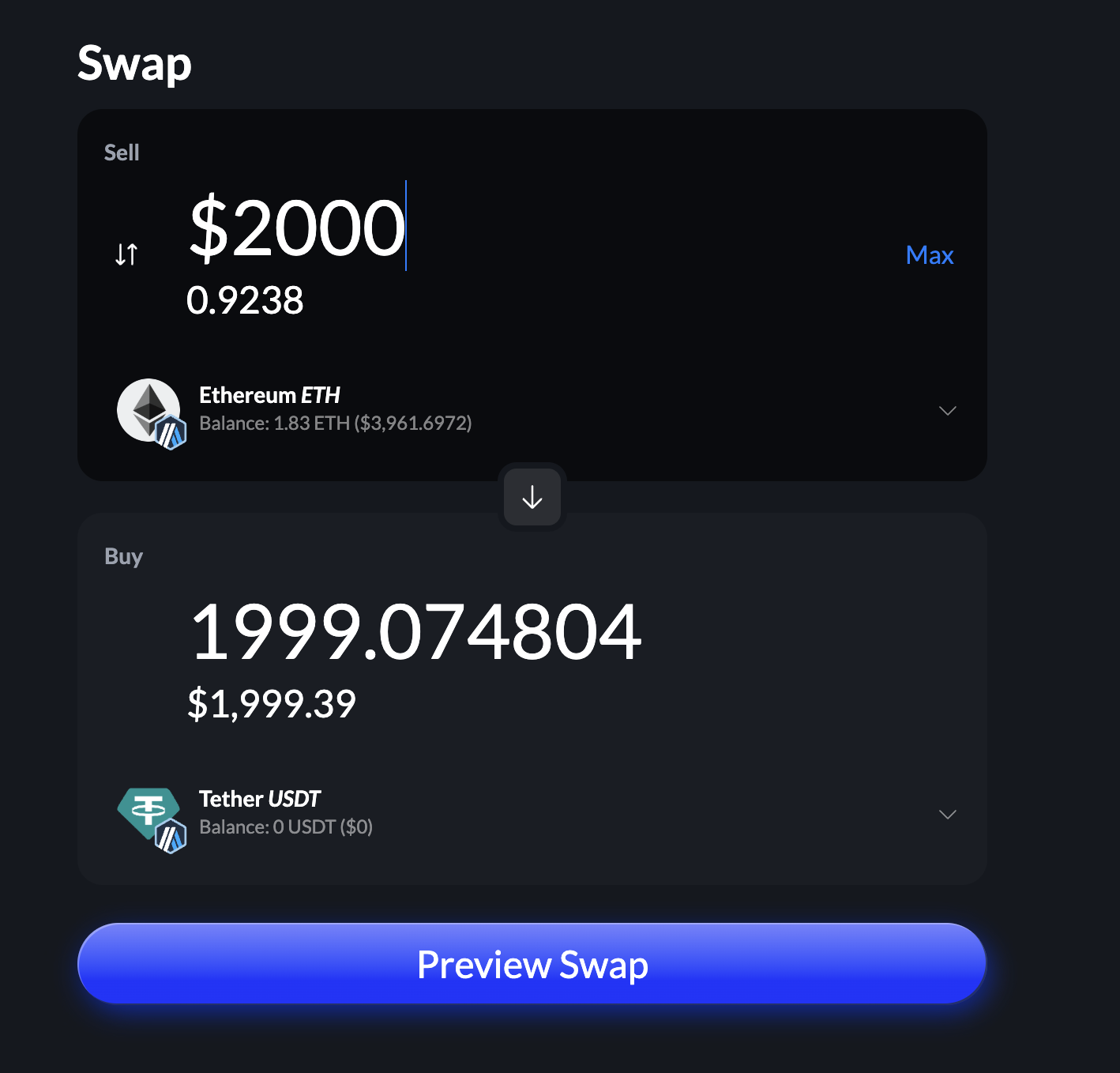 Swap UI